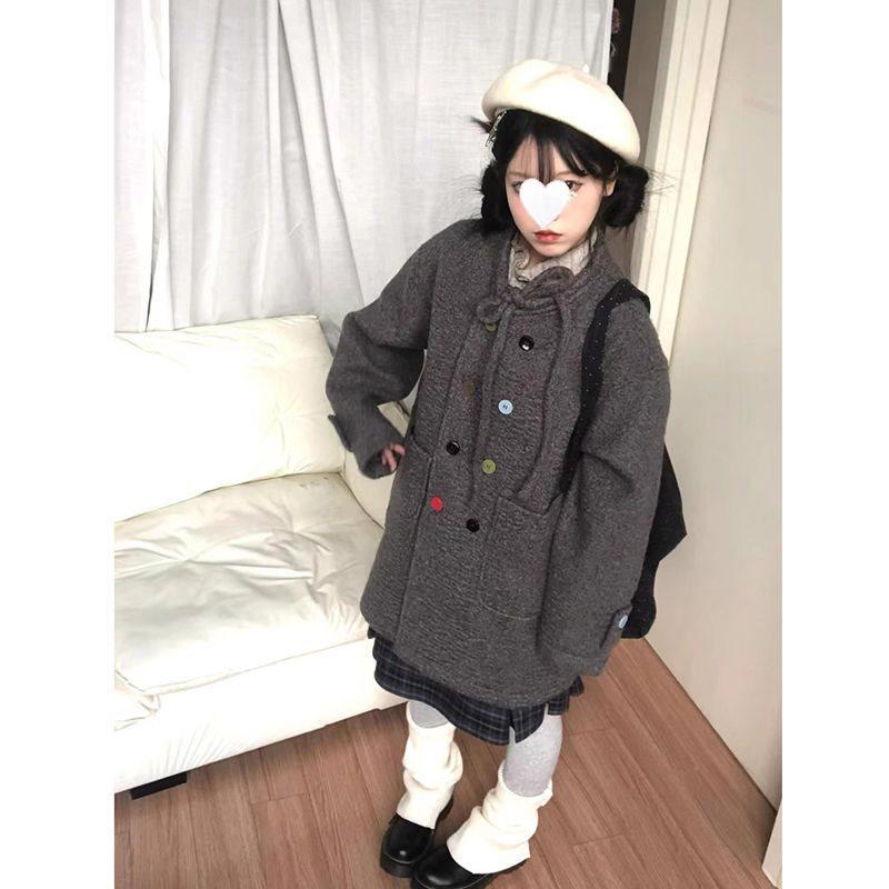 Japanese Retro Colorful Button Collarless Wool Coat - Small Size, Thickened for Warmth, Women s 2025 Autumn/Winter Collection 3XL (Recommended 146-155 jin)
Japanese Retro Colorful Button Collarless Wool Coat - Small Size, Thickened for Warmth, Women s 2025 Autumn/Winter Collection 3XL (Recommended 146-155 jin)