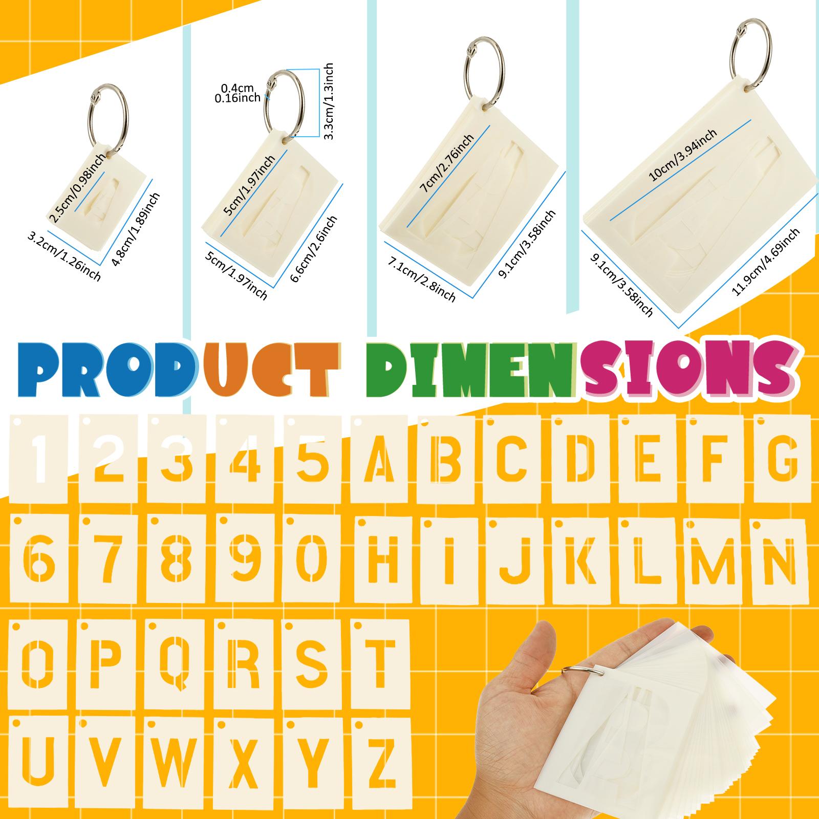 Набор 144 шт. трафаретов для рисования букв с цифрами 4 размеров ПЭТ шаблоны трафаретов алфавита для дерева, стены, ткани, поделок в стиле рок-арт
Набор 144 шт. трафаретов для рисования букв с цифрами 4 размеров ПЭТ шаблоны трафаретов алфавита для дерева, стены, ткани, поделок в стиле рок-арт