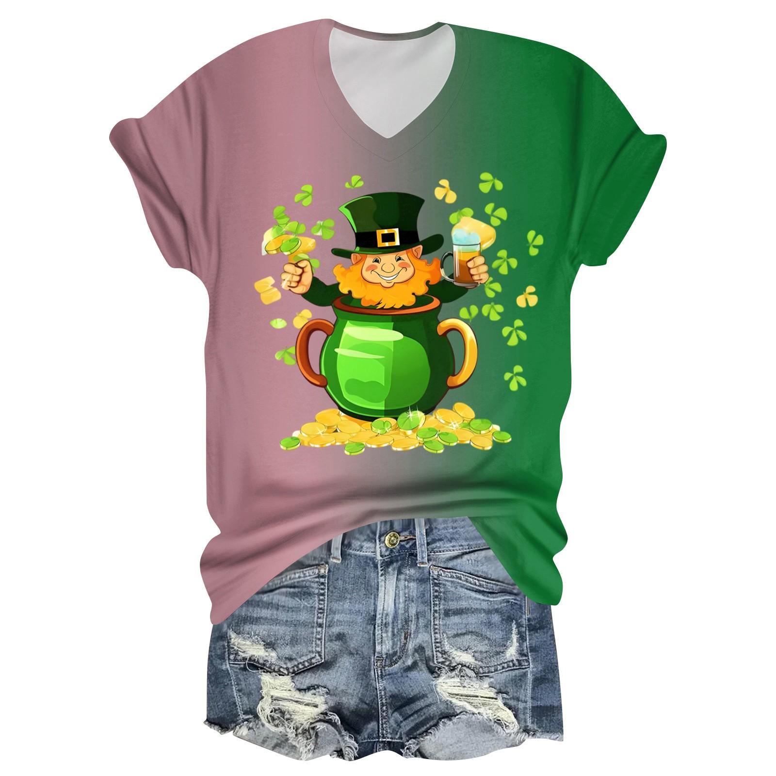 Жіноча модна повсякденна футболка з принтом, V-подібним вирізом та коротким рукавом XXL золотий
Жіноча модна повсякденна футболка з принтом, V-подібним вирізом та коротким рукавом XXL золотий