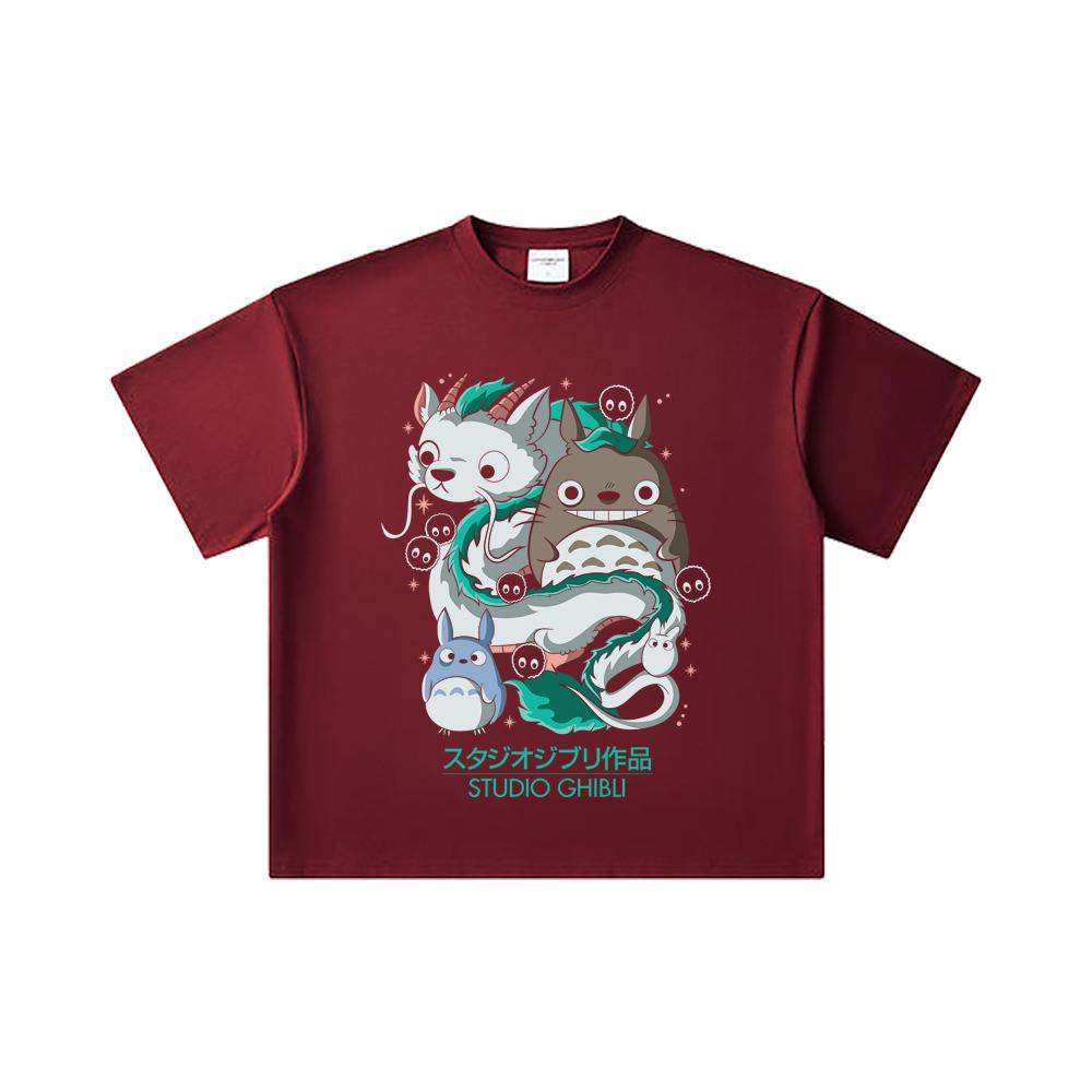 260 GSM Double Yarn 32 Count 100% Cotton Ghibli V7 Print Unisex Heavy Cotton T Shirt 2XL вина червоного кольору
260 GSM Double Yarn 32 Count 100% Cotton Ghibli V7 Print Unisex Heavy Cotton T Shirt 2XL вина червоного кольору