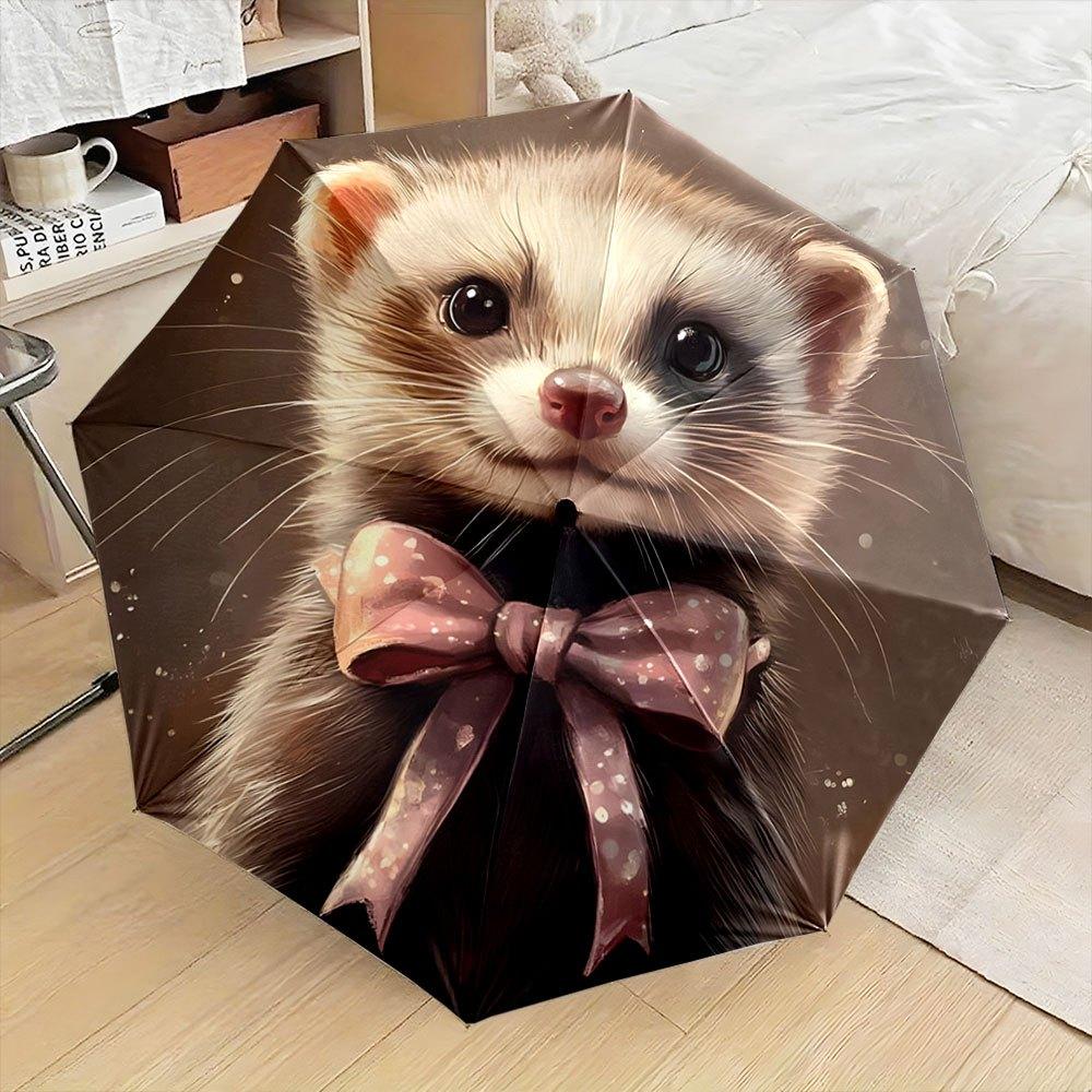 Ferret Umbrella with Bow - Open/Close, 8-Rib Compact Folding Umbrella Suitable for Christmas Gifts, Cute Ferret-Shaped Accesso (as the picture,Iron&8K)
Ferret Umbrella with Bow - Open/Close, 8-Rib Compact Folding Umbrella Suitable for Christmas Gifts, Cute Ferret-Shaped Accesso (as the picture,Iron&8K)