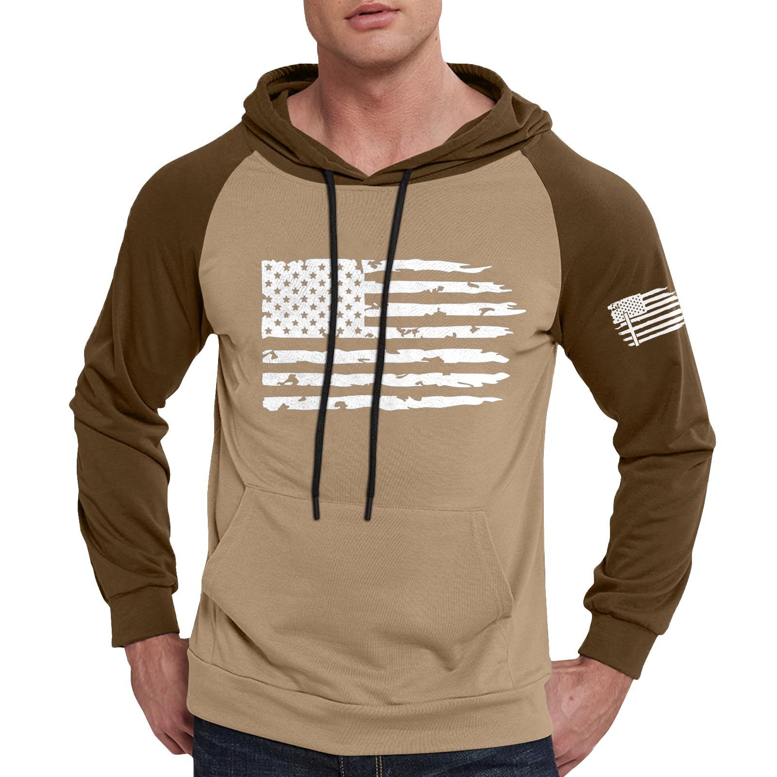 Men s Casual Hooded Drawstring Long Flag Print Sweatshirt With Pockets XL хакі
Men s Casual Hooded Drawstring Long Flag Print Sweatshirt With Pockets XL хакі