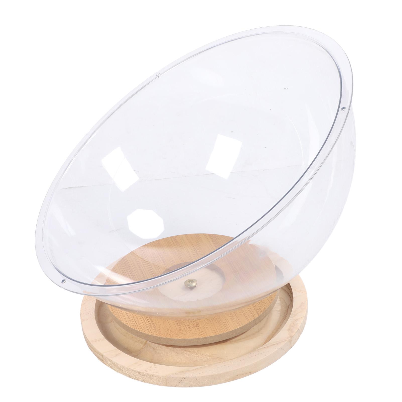 Space Capsule Cat Bed Clear Acrylic with Wood Turntable Catnip Ball Track Toy Elevated Cat Bed for Cats Sleeping Playing
Space Capsule Cat Bed Clear Acrylic with Wood Turntable Catnip Ball Track Toy Elevated Cat Bed for Cats Sleeping Playing