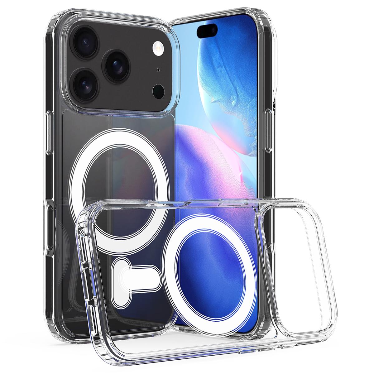 For iPhone 17 Pro Clear Phone Case Compatible with MagSafe TPU+Acrylic Back Cover Clear
For iPhone 17 Pro Clear Phone Case Compatible with MagSafe TPU+Acrylic Back Cover Clear