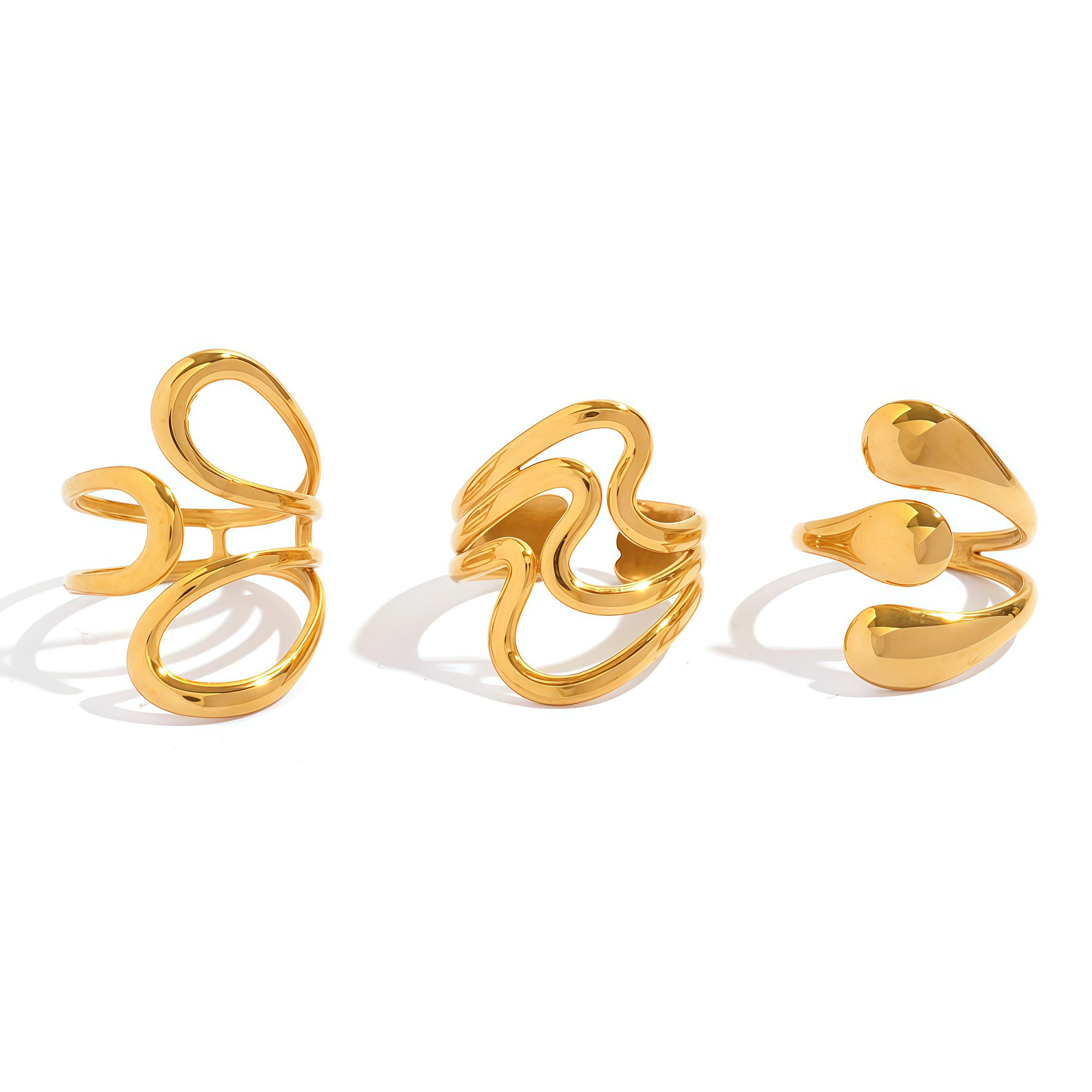 Stainless Steel Fashion Large Rings For Women 18K Gold PVD Plated Waterproof Hip-hop Women s Finger Ring Aesthetic Zircon 2026 resizable
Stainless Steel Fashion Large Rings For Women 18K Gold PVD Plated Waterproof Hip-hop Women s Finger Ring Aesthetic Zircon 2026 resizable