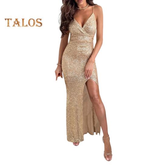 Женское платье-комбинация с V-образным вырезом, бретельками-спагетти, открытой спиной, застежкой-молнией, разрезом по бокам, пайетками, высокой талией, платье макси для свадьбы, дня рождения, вечеринки S золотистый
Женское платье-комбинация с V-образным вырезом, бретельками-спагетти, открытой спиной, застежкой-молнией, разрезом по бокам, пайетками, высокой талией, платье макси для свадьбы, дня рождения, вечеринки S золотистый