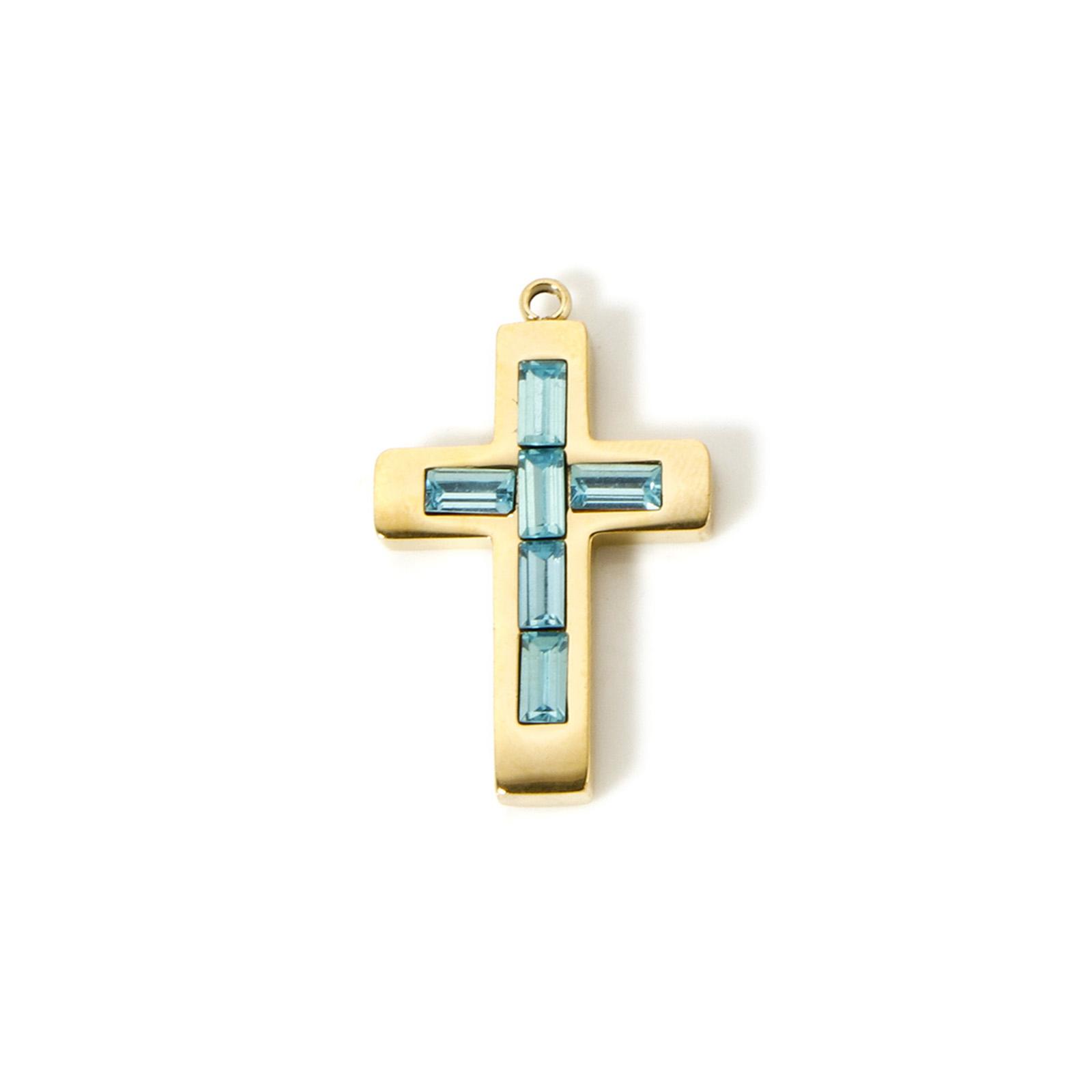 1 Piece Birthstone Cross Earrings Charms 14K Real Gold Plated Stainless Steel Pendant For Necklace DIY Findings 25mm x 15mm
1 Piece Birthstone Cross Earrings Charms 14K Real Gold Plated Stainless Steel Pendant For Necklace DIY Findings 25mm x 15mm