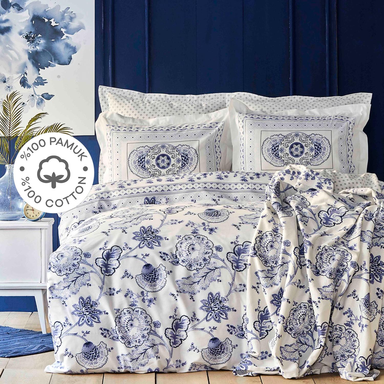 Karaca Home Amar Blue Комплект из 100% хлопка с двойным пододеяльником
Karaca Home Amar Blue Комплект из 100% хлопка с двойным пододеяльником
