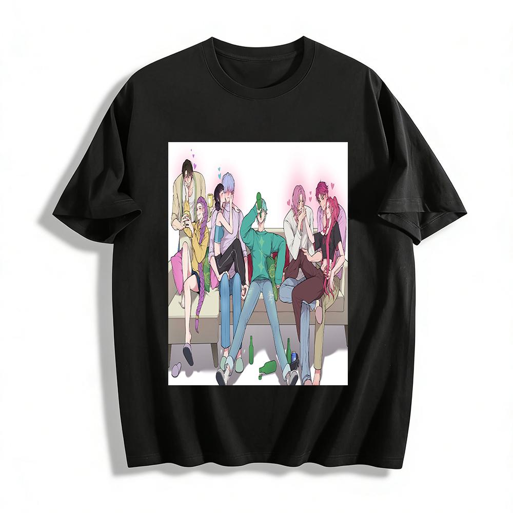 Korean Style Multi-CP Gathering Print T-Shirt Anime Style Loose Couple Top For Men And Women Pure cotton T-shirt XXS
Korean Style Multi-CP Gathering Print T-Shirt Anime Style Loose Couple Top For Men And Women Pure cotton T-shirt XXS