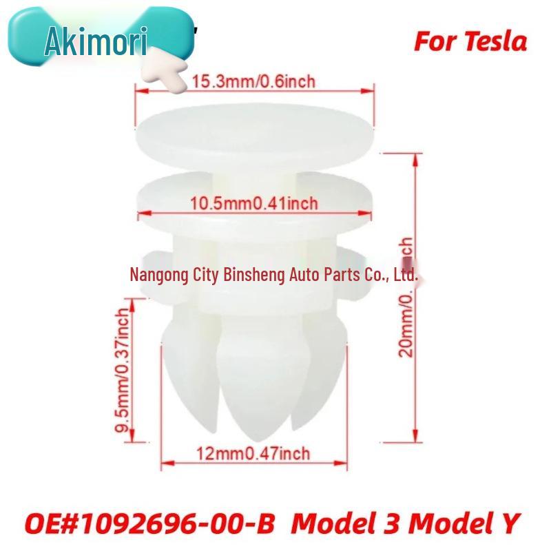 Tesla Hood & Trunk Apron Clips (20-Pack) - Compatible with Model 1092696-00-
Tesla Hood & Trunk Apron Clips (20-Pack) - Compatible with Model 1092696-00-