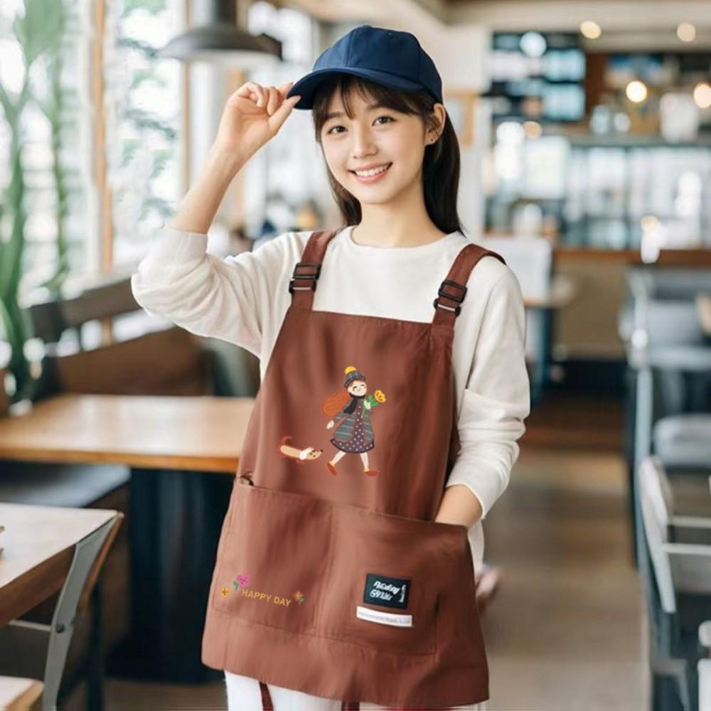 Sleeveless Cartoon Apron Breathable Cooking Aprons New Chef Apron Home Kitchen Short Style-coffee
Sleeveless Cartoon Apron Breathable Cooking Aprons New Chef Apron Home Kitchen Short Style-coffee