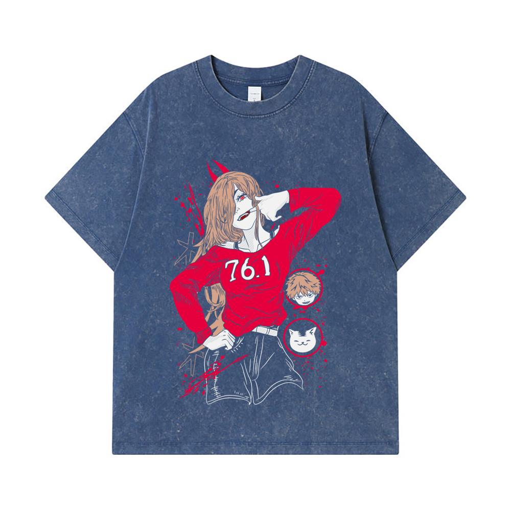 275 GSM Washed T-shirts 100% Cotton Chainsaw Man V6 Power Print Unisex Heavy Cotton T Shirt 2XL королівський синій колір
275 GSM Washed T-shirts 100% Cotton Chainsaw Man V6 Power Print Unisex Heavy Cotton T Shirt 2XL королівський синій колір