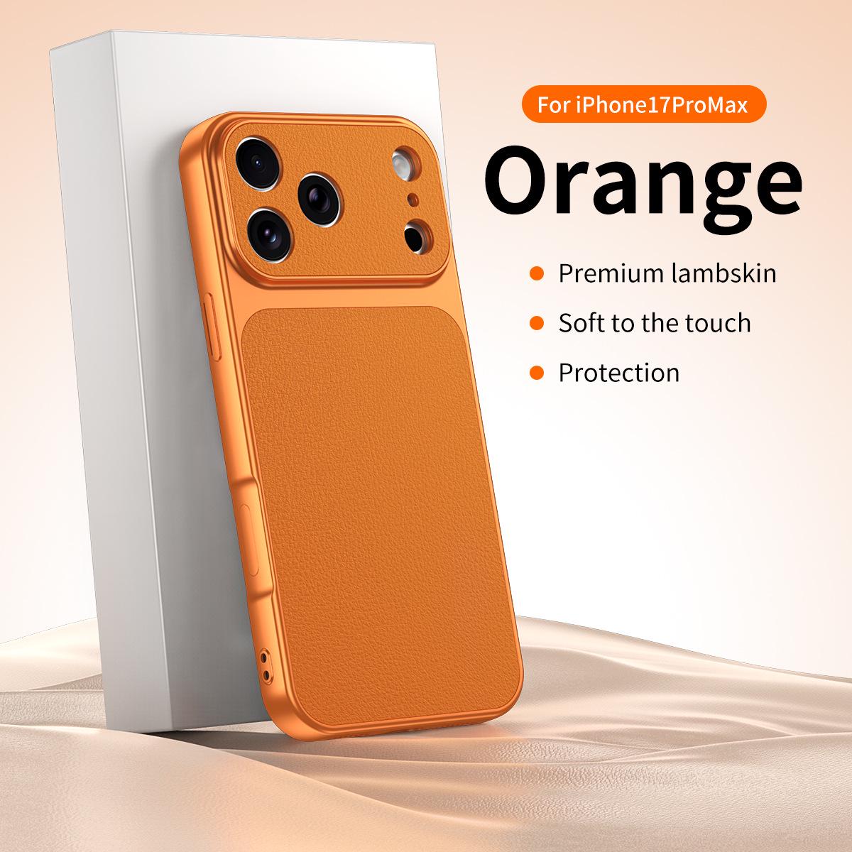 Frosted Lambskin TPU Case for iPhone 17 Pro Max with Advanced Drop Protection 15 Pro оранжевый
Frosted Lambskin TPU Case for iPhone 17 Pro Max with Advanced Drop Protection 15 Pro оранжевый