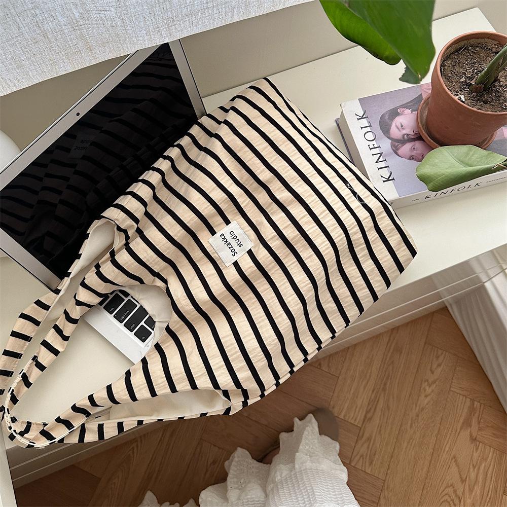 Холщовая сумка, школьная форма, большая вместимость для занятий, наплечная версия, сумка для мам в стиле ретро для поездок на работу. бежевый