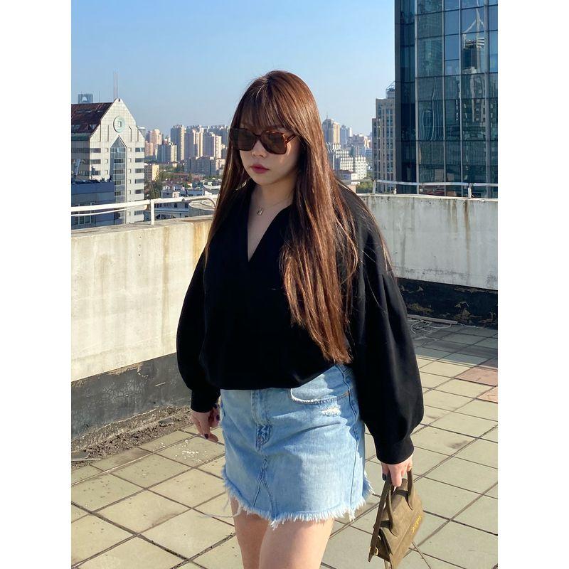 Мисс Бигги Мода Плюс Размер Стройнящий Легчайший для Сочетания Свободный Весь Хлопок Петельчатая Ткань Лацкан Спущенное Плечо Рукава-Буфы Толстовка Black XL
Мисс Бигги Мода Плюс Размер Стройнящий Легчайший для Сочетания Свободный Весь Хлопок Петельчатая Ткань Лацкан Спущенное Плечо Рукава-Буфы Толстовка Black XL