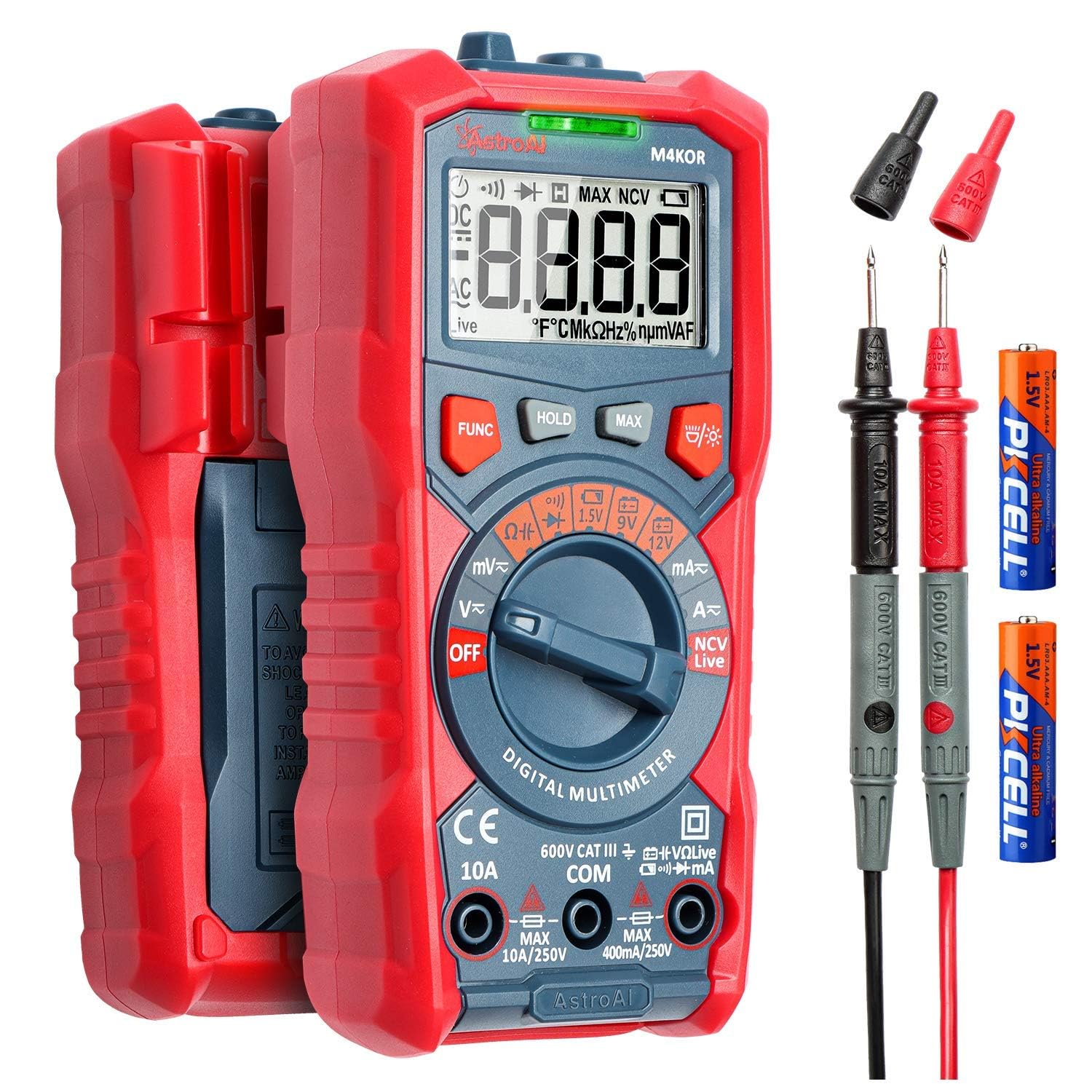 AstroAI Tester, 4000 Count Digital Multimeter, Voltmeter, Circuit Tester, Voltage Tester, Auto-Ranging, Non-Contact, Voltage, Current, True RMS, Resis
AstroAI Tester, 4000 Count Digital Multimeter, Voltmeter, Circuit Tester, Voltage Tester, Auto-Ranging, Non-Contact, Voltage, Current, True RMS, Resis