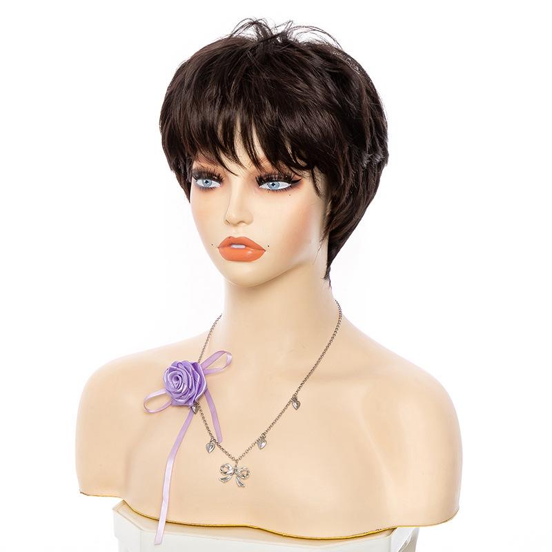 Short Black Natural Wavy Synthetic Wigs With Bangs For Women Brown Layered Hair Daily Wigs High Temperature Fiber чёрный
Short Black Natural Wavy Synthetic Wigs With Bangs For Women Brown Layered Hair Daily Wigs High Temperature Fiber чёрный