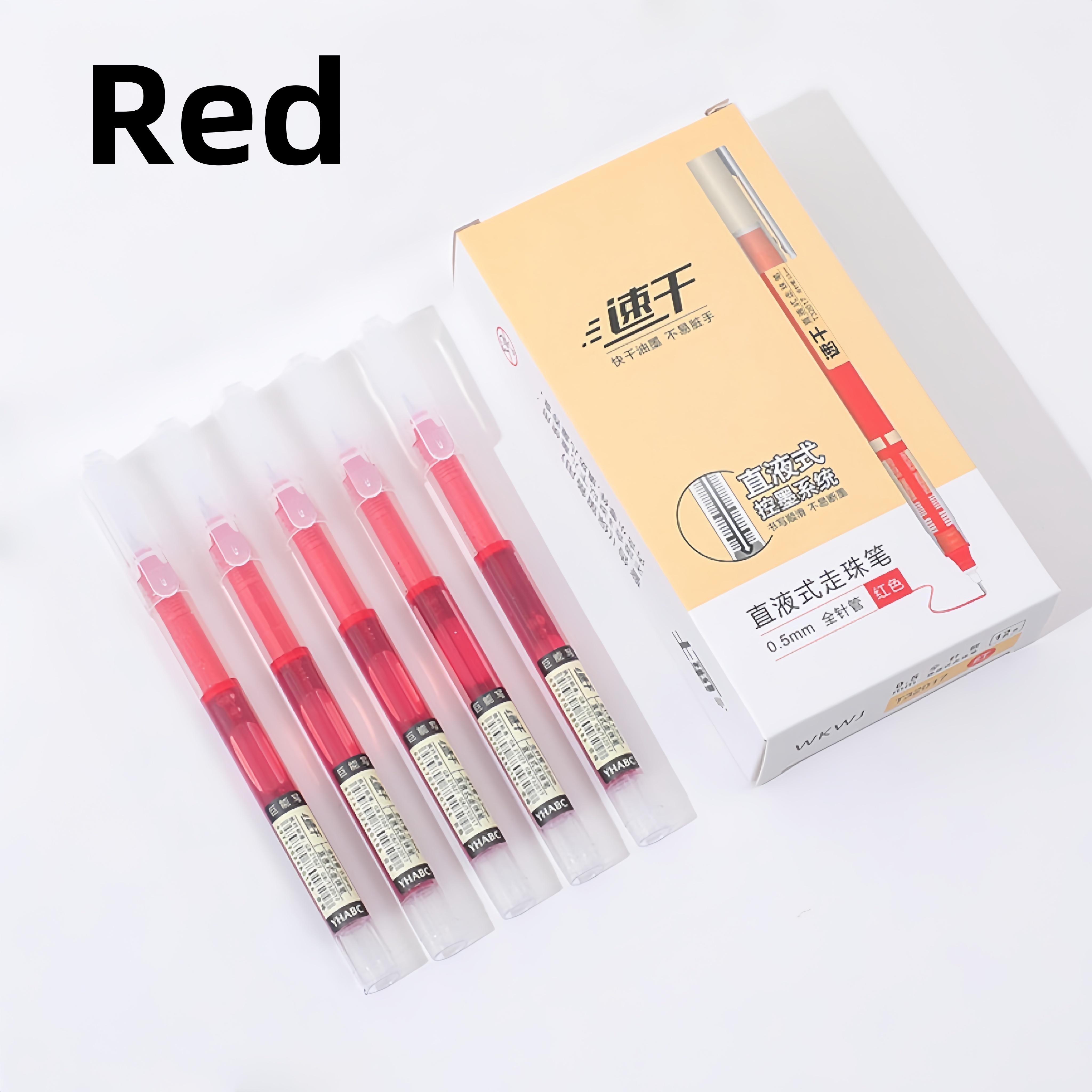 12pc Straight Liquid Gel Pen 0.5mm Large Capacity Continuous Ink Fast Drying Neutral Pen for School Office Stationery Writing червоний
12pc Straight Liquid Gel Pen 0.5mm Large Capacity Continuous Ink Fast Drying Neutral Pen for School Office Stationery Writing червоний