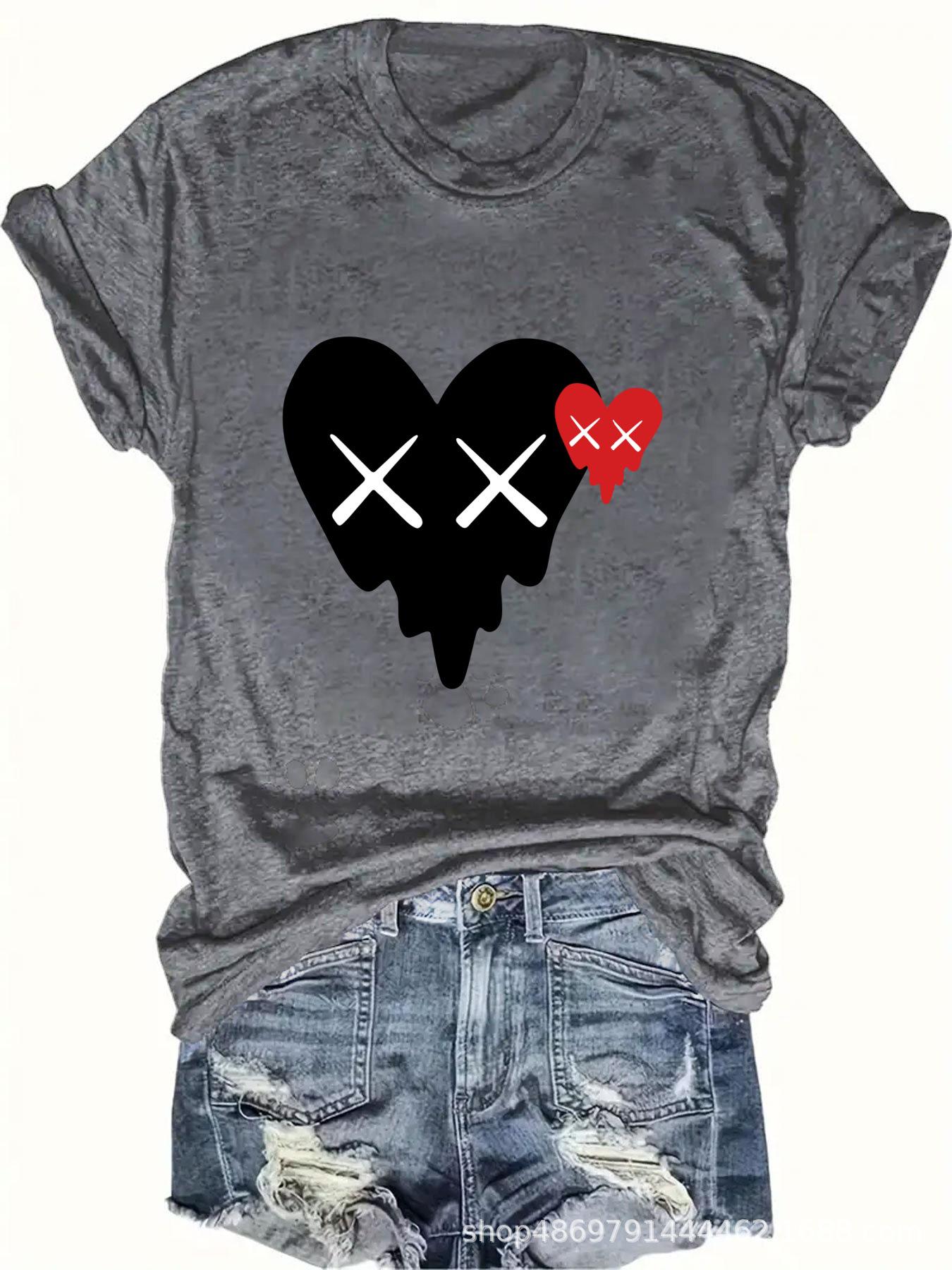 Women s Cross-Border Round Neck Fashion T-Shirt Double Extra Large темно-серого
Women s Cross-Border Round Neck Fashion T-Shirt Double Extra Large темно-серого