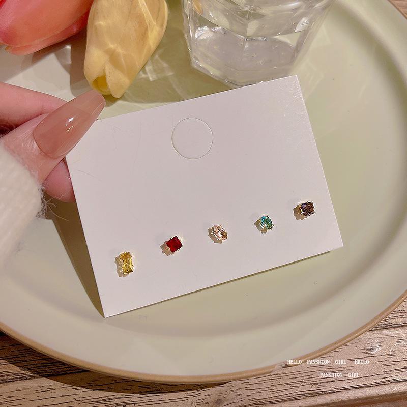 S925 Silver Needle Colorful Zircon Five-Piece Earring Set: Elegant, Versatile, Simple Ear Jewelry. null золотой
S925 Silver Needle Colorful Zircon Five-Piece Earring Set: Elegant, Versatile, Simple Ear Jewelry. null золотой