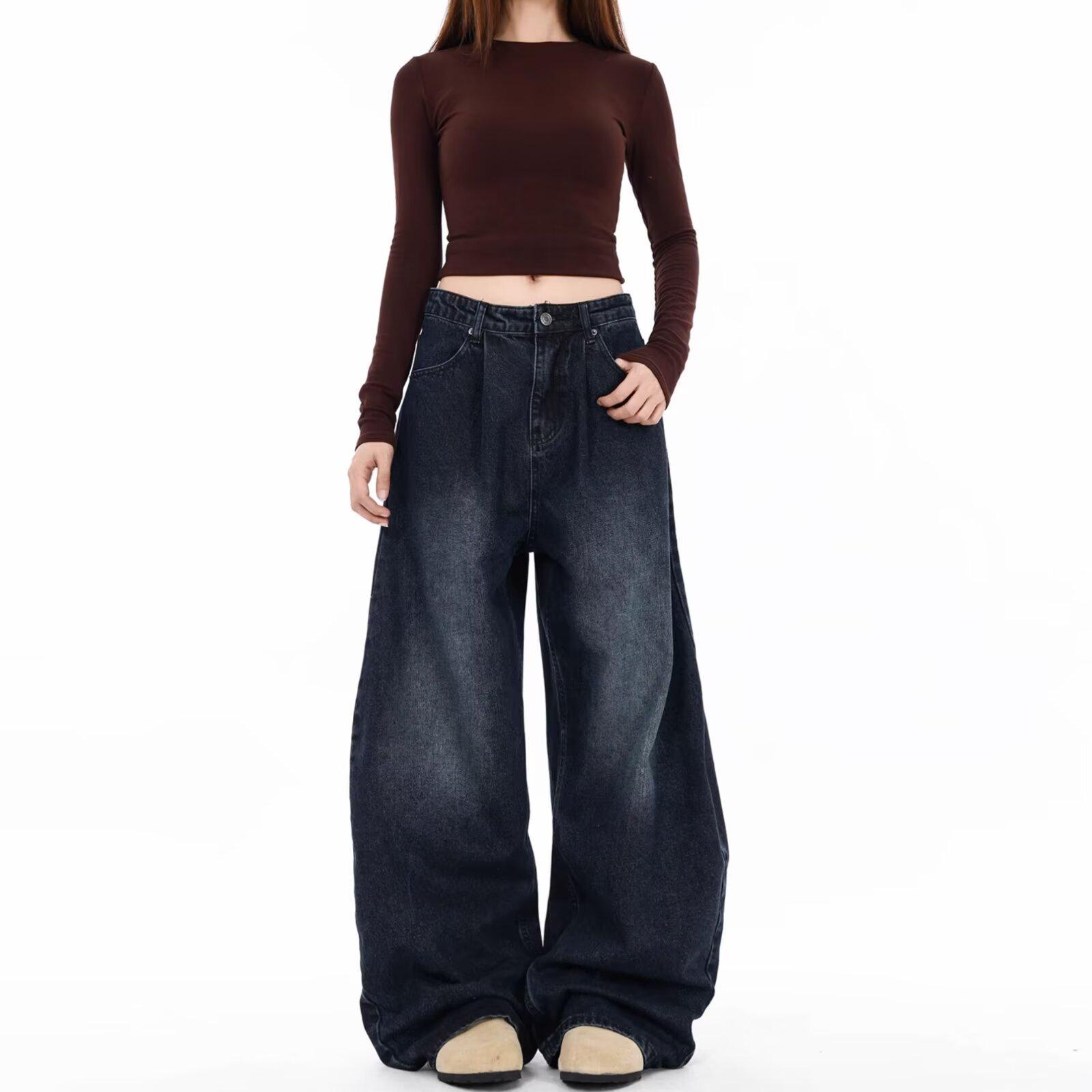 Women s American Retro Wide-Leg Jeans 2025 - Spring/Autumn Loose Fit, Floor-Length, Slim & Versatile M темно-синього кольору
Women s American Retro Wide-Leg Jeans 2025 - Spring/Autumn Loose Fit, Floor-Length, Slim & Versatile M темно-синього кольору