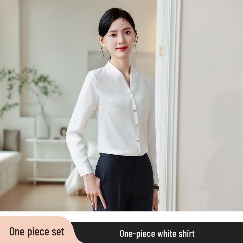 Женская ретро-рубашка из шифона с V-образным вырезом в гонконгском стиле - с длинным рукавом, свободного кроя, стильная рабочая одежда на весну/осень XXXXL
Женская ретро-рубашка из шифона с V-образным вырезом в гонконгском стиле - с длинным рукавом, свободного кроя, стильная рабочая одежда на весну/осень XXXXL