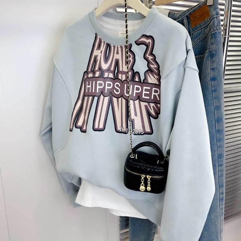 Letter Printed Long Sleeve Pullover Round Neck Sweatshirt for Women Chic Retro Loose Casual Top L синий
Letter Printed Long Sleeve Pullover Round Neck Sweatshirt for Women Chic Retro Loose Casual Top L синий