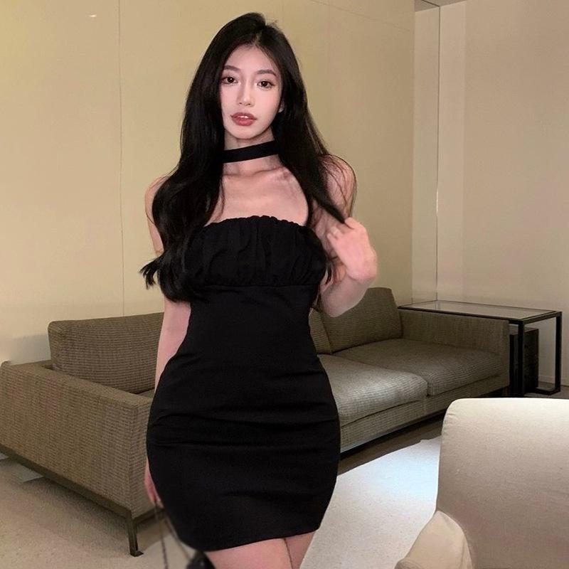 Платье без рукавов с бантом и открытой спиной, женское платье с лямкой на шее, шикарные женские облегающие платья, клубная одежда XL