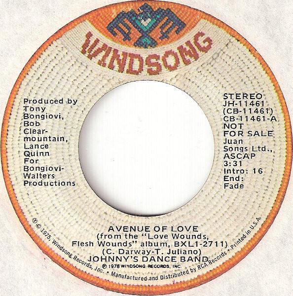 7inch Record JOHNNY S DANCE BAND - Avenue Of Love JH11461 Windsong Record 1978 US Pop Used
7inch Record JOHNNY S DANCE BAND - Avenue Of Love JH11461 Windsong Record 1978 US Pop Used