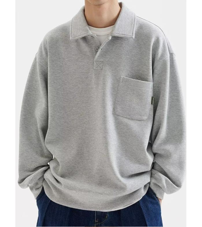 Autumn/Winter Long Sleeve Loose Fit Lapel Hoodie Pullover Casual Polo Shirt. XX-Large сірий колір
Autumn/Winter Long Sleeve Loose Fit Lapel Hoodie Pullover Casual Polo Shirt. XX-Large сірий колір