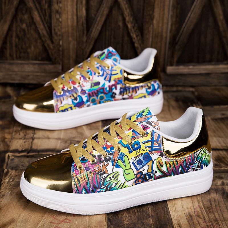 TUINANLE Men Shoes Casual Male Vulcanized Shoes Sneakers Men Fashion Casual Lace-Up Colorful Sport Graffiti Board Sneakers 46 золотий
TUINANLE Men Shoes Casual Male Vulcanized Shoes Sneakers Men Fashion Casual Lace-Up Colorful Sport Graffiti Board Sneakers 46 золотий
