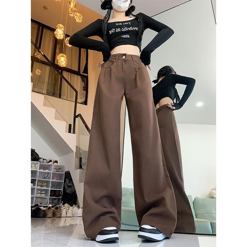 Plus Size High Waist Wide Leg Retro Jeans for Women - Autumn Loose Fit Drapey Floor-Length Pants XL
Plus Size High Waist Wide Leg Retro Jeans for Women - Autumn Loose Fit Drapey Floor-Length Pants XL