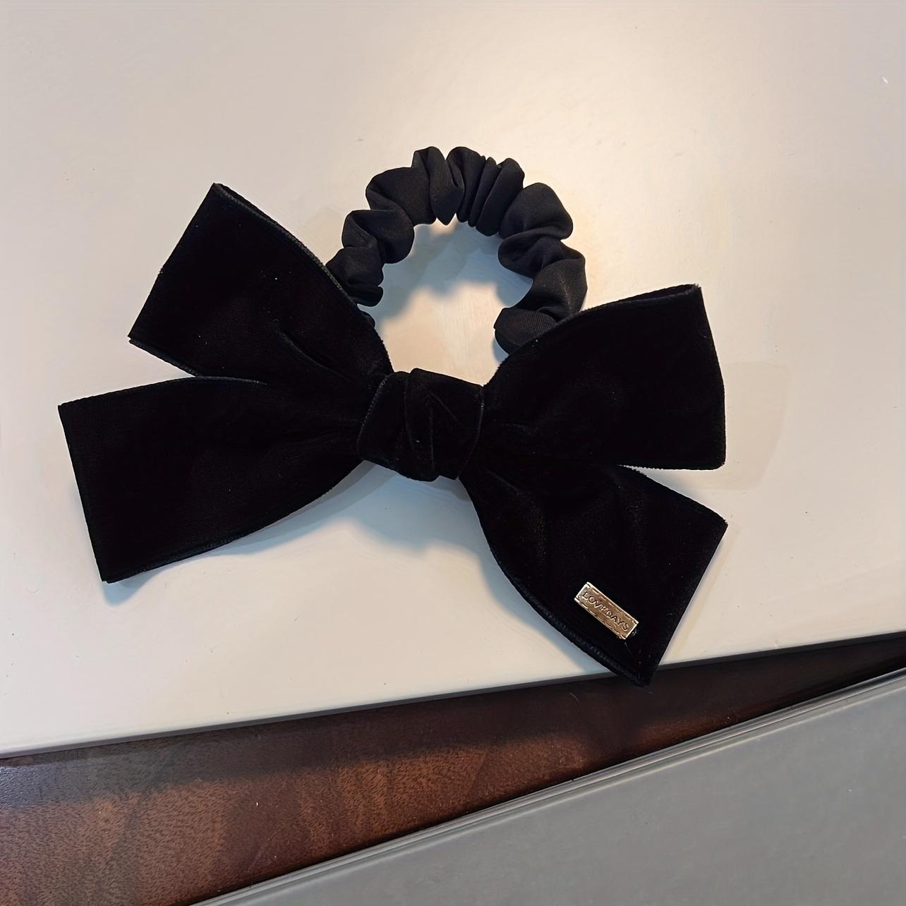 Black Velvet Hair Tie with a French Vintage Bow, Perfect for Autumn And Winter. This New Elastic Accessory Is Ideal for Ponytail Styles Upgraded Version Black
Black Velvet Hair Tie with a French Vintage Bow, Perfect for Autumn And Winter. This New Elastic Accessory Is Ideal for Ponytail Styles Upgraded Version Black
