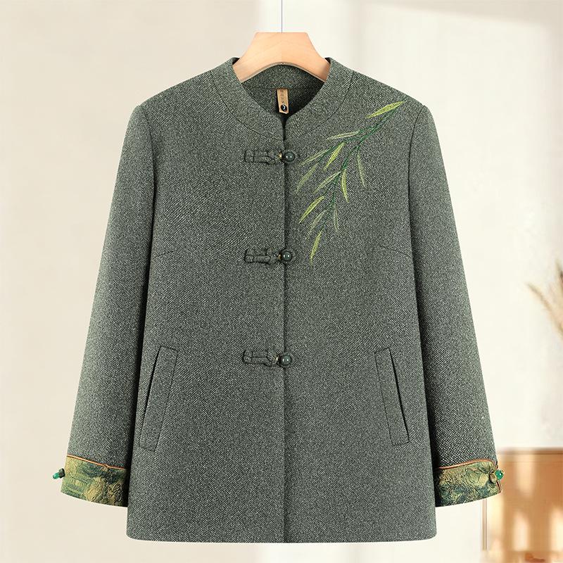 Spring/Autumn Stand Collar Tang Suit Jacket for Middle-aged & Elderly Women 5XL (up to 170 lbs)
Spring/Autumn Stand Collar Tang Suit Jacket for Middle-aged & Elderly Women 5XL (up to 170 lbs)