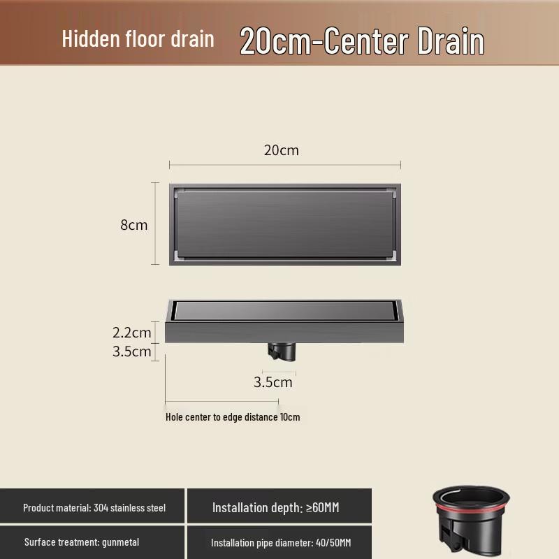 Wutuo Stainless Steel Concealed Linear Floor Drain
Wutuo Stainless Steel Concealed Linear Floor Drain