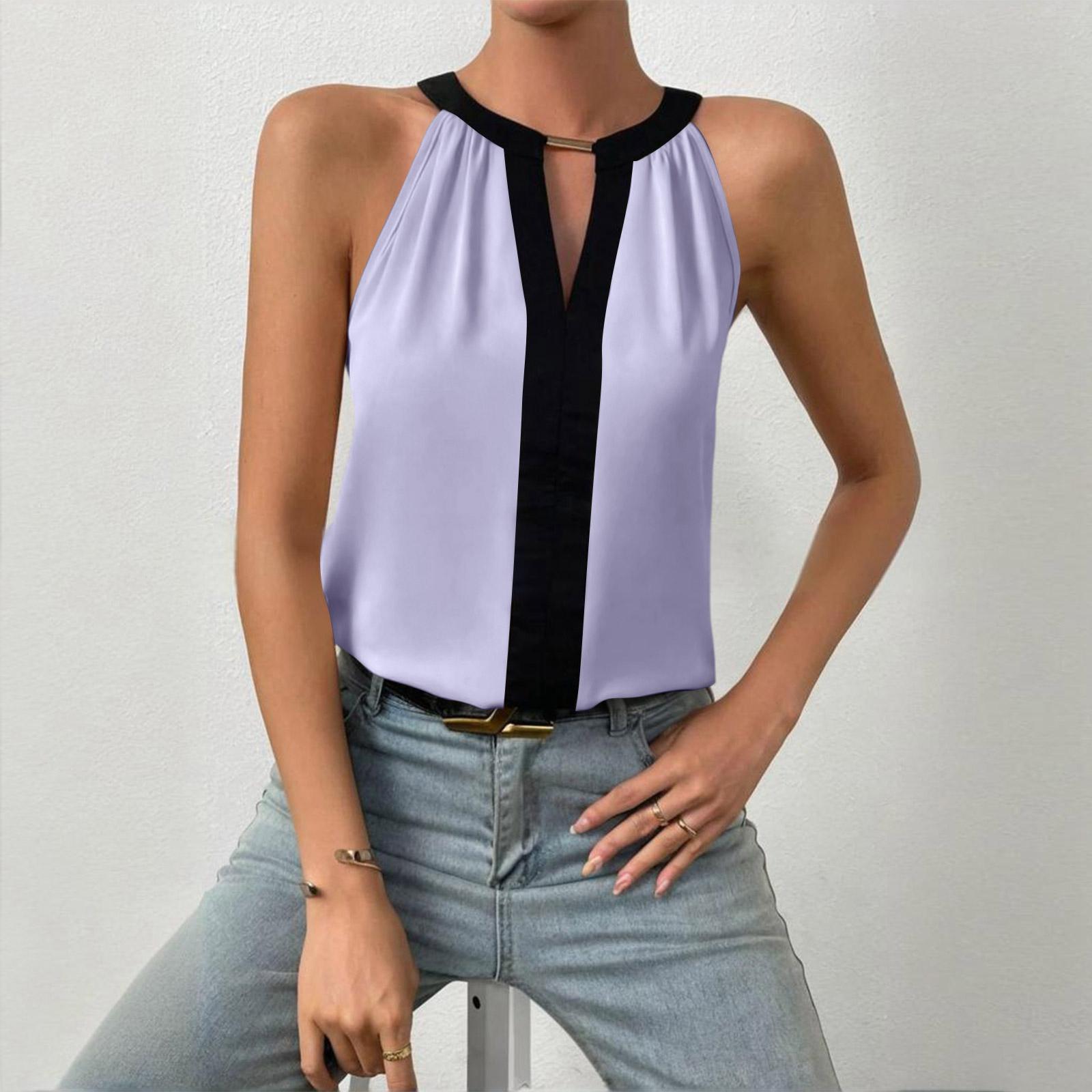 Women’s Sleeveless Neck Top with Trim and Keyhole Front Design for Casual or Office Wear M фиолетовый
Women’s Sleeveless Neck Top with Trim and Keyhole Front Design for Casual or Office Wear M фиолетовый