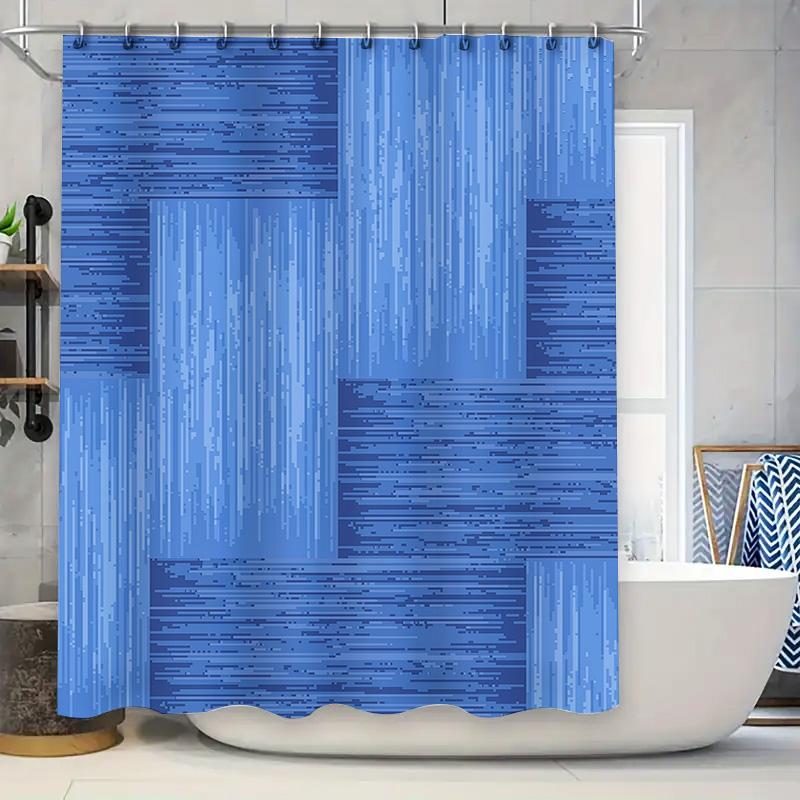 Blue Striped Shower Curtain Waterproof Bathroom Decor With Multiple Sizes Available Bath Accessories For Home Decoration (Custom W60H190(CM)-1 Pcs
Blue Striped Shower Curtain Waterproof Bathroom Decor With Multiple Sizes Available Bath Accessories For Home Decoration (Custom W60H190(CM)-1 Pcs