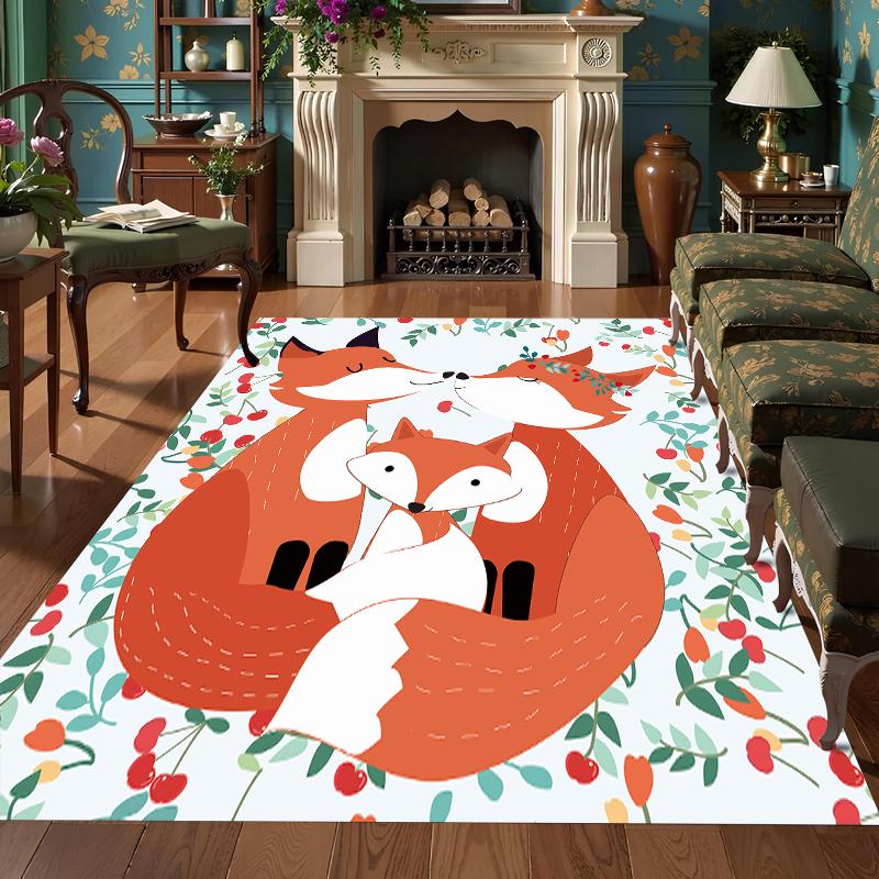 Fox Family Floral Rug Whimsical Woodland Doormat NonSlip Easy Clean Family Decor Carpet for Living Room Bedroom Pet Friendly 40X60cm
Fox Family Floral Rug Whimsical Woodland Doormat NonSlip Easy Clean Family Decor Carpet for Living Room Bedroom Pet Friendly 40X60cm