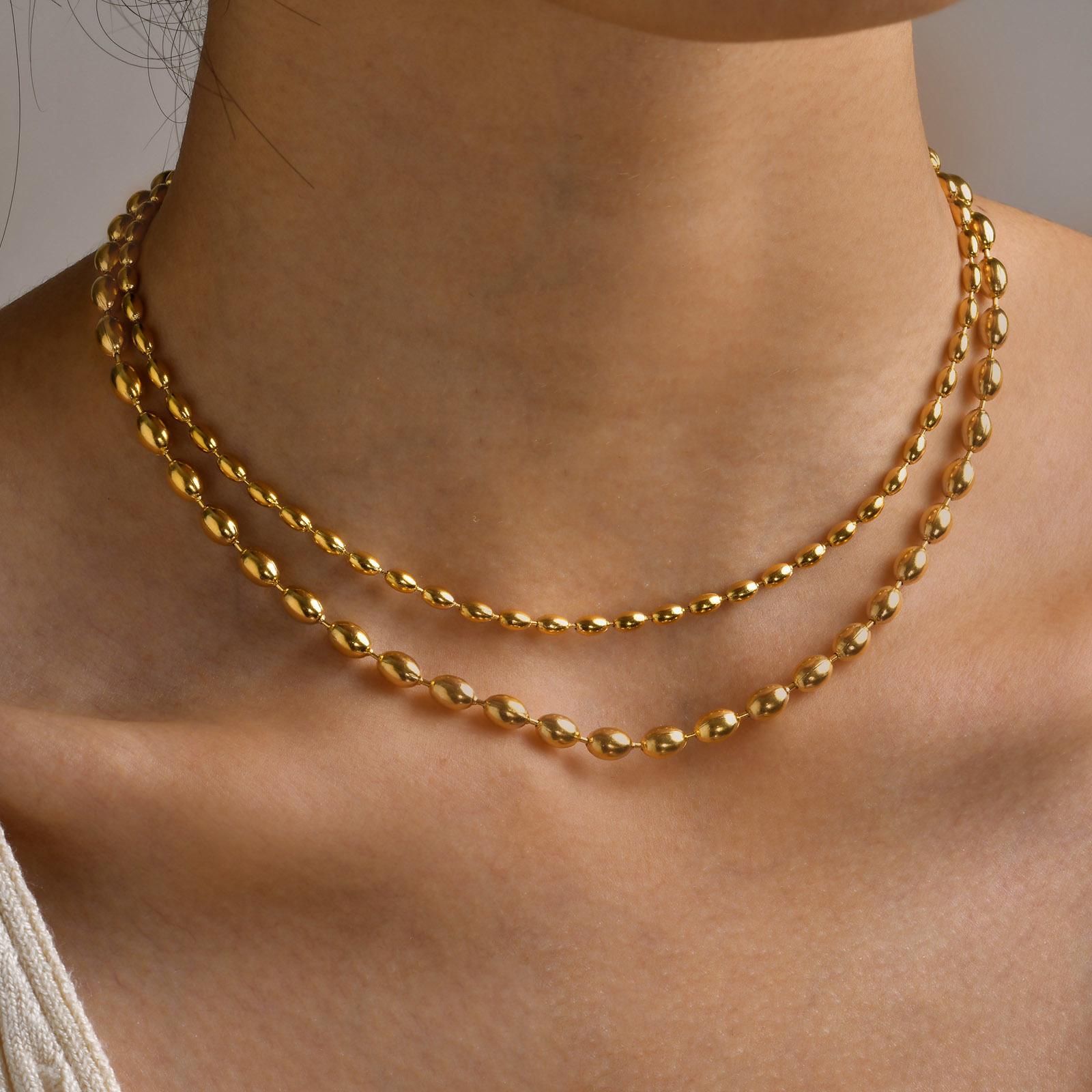 Vnox Trendy Rugby Balls Beads Chain Choker Necklaces for Women Girls Gifts Jewelry, 18K PVD Gold Color Stainless Steel Collar
Vnox Trendy Rugby Balls Beads Chain Choker Necklaces for Women Girls Gifts Jewelry, 18K PVD Gold Color Stainless Steel Collar