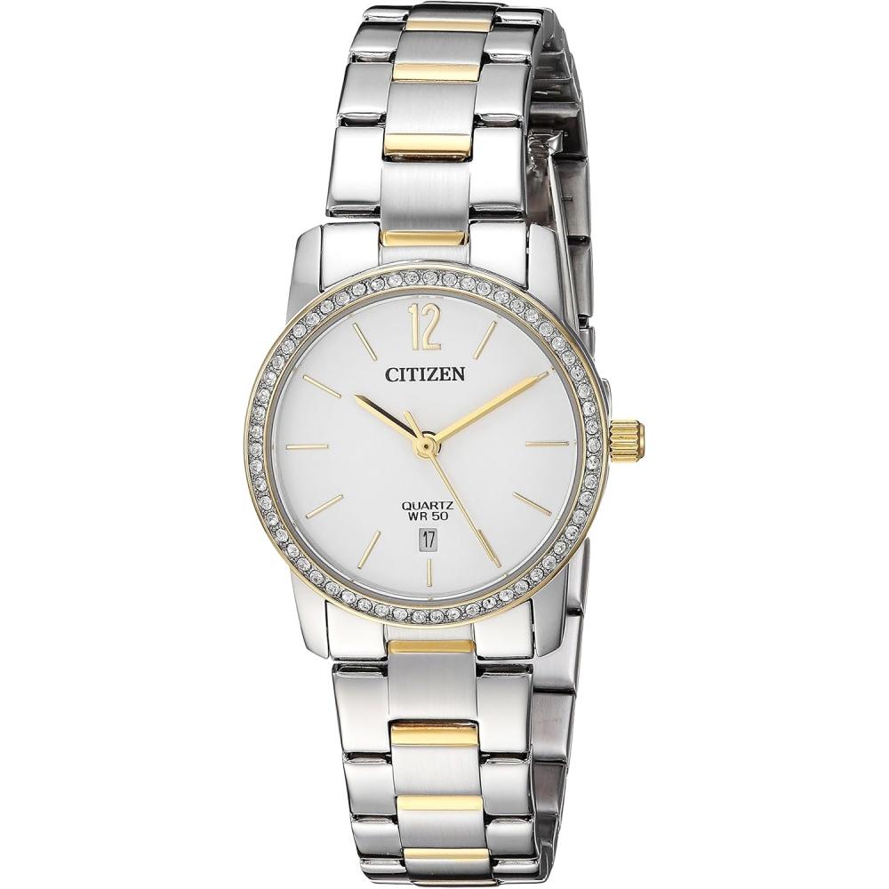 Нет Citizen Watch Company Citizen женские кварцевые повседневные часы из нержавеющей стали цвет двухцветный Модель EU6038 89A
Нет Citizen Watch Company Citizen женские кварцевые повседневные часы из нержавеющей стали цвет двухцветный Модель EU6038 89A