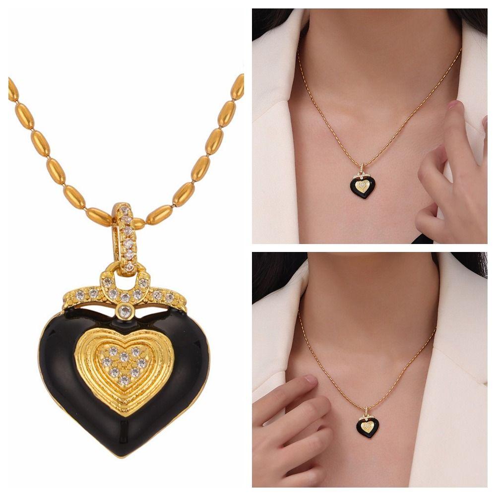Enamel Heart Pendant Necklace Retro Clavicle Chain Chokers Love Heart Necklaces Woman 1 pcs
Enamel Heart Pendant Necklace Retro Clavicle Chain Chokers Love Heart Necklaces Woman 1 pcs