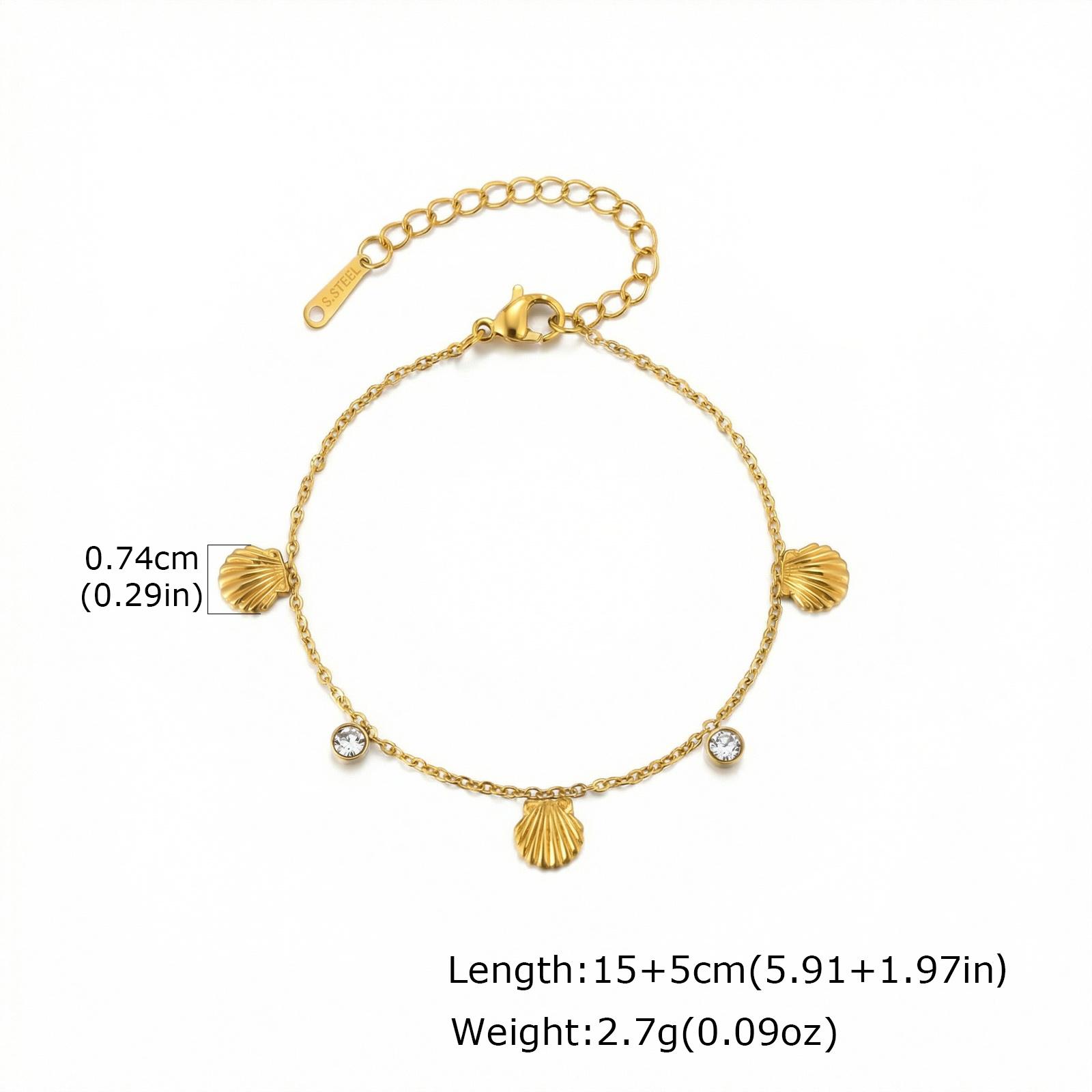 Fashion Charm Zircon Shell Conch Pendant Bracelets Necklace for Women, Stainless Steel Summer Beach Jewelry Set Accessories
Fashion Charm Zircon Shell Conch Pendant Bracelets Necklace for Women, Stainless Steel Summer Beach Jewelry Set Accessories