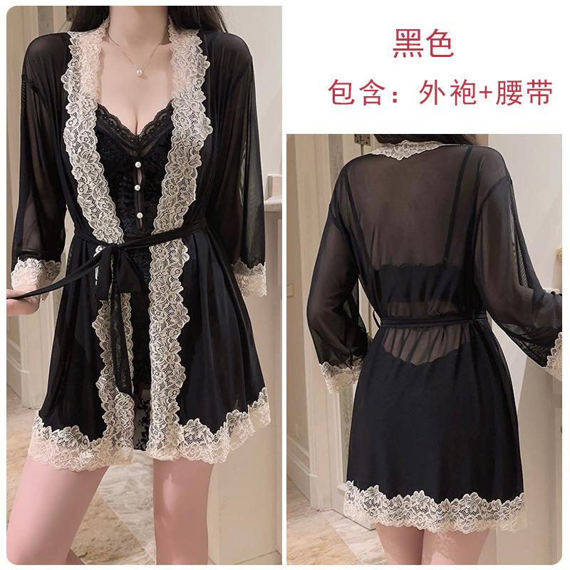 Hot backless women s pajamas deep V plus chest pad sweet mesh sexy velvet pajamas robe set C one size
Hot backless women s pajamas deep V plus chest pad sweet mesh sexy velvet pajamas robe set C one size