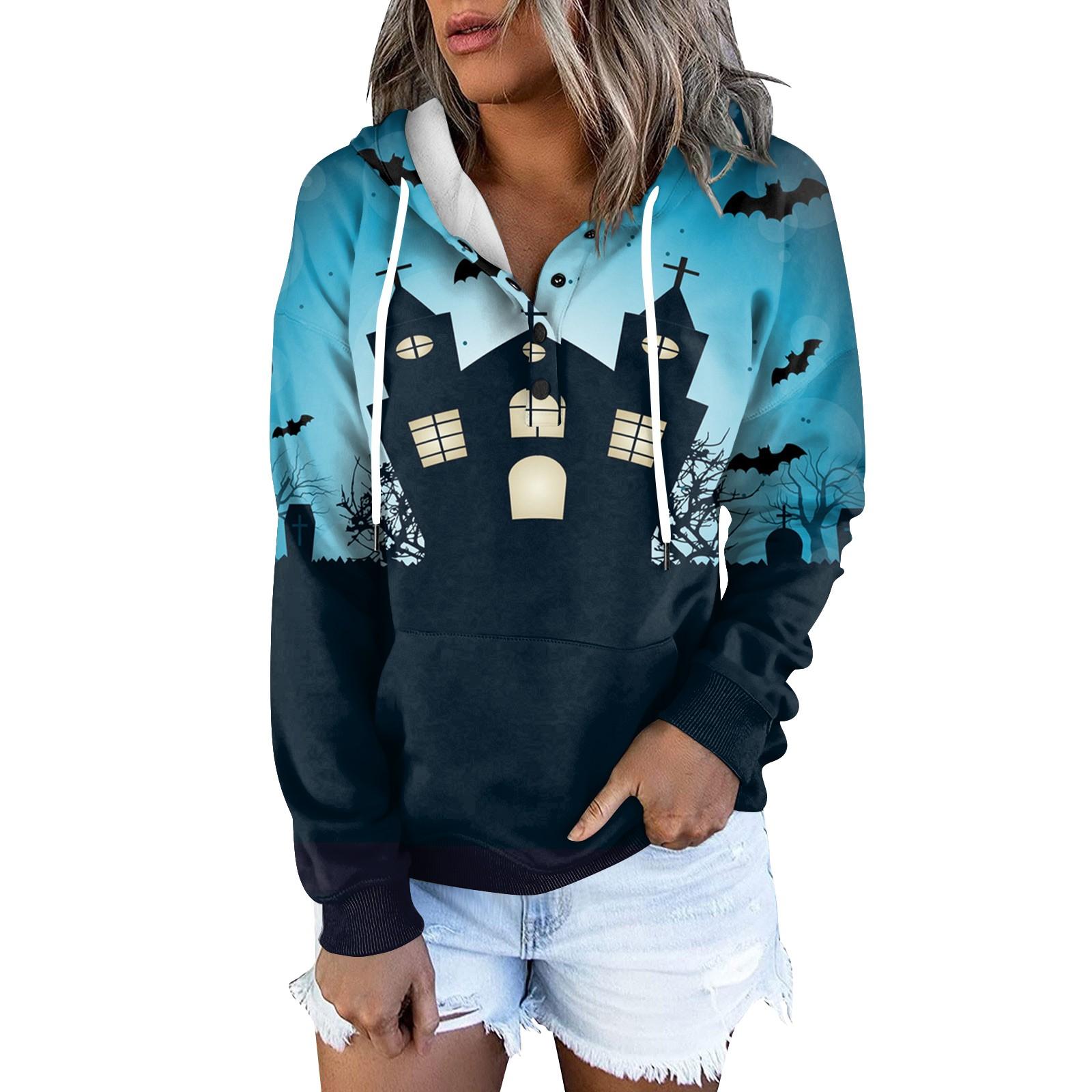 Женская модная облегающая толстовка с капюшоном и длинным рукавом с принтом на Хэллоуин M
Женская модная облегающая толстовка с капюшоном и длинным рукавом с принтом на Хэллоуин M