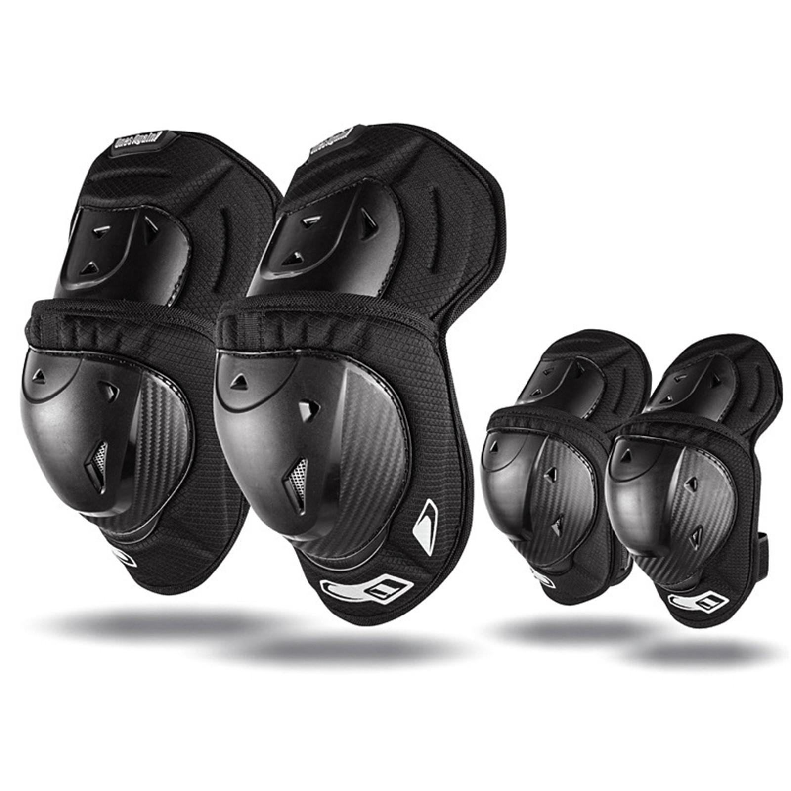 L Мотоциклетные наколенники и локти. Набор из четырех защитных протекторов для соревнований с круглой головкой, снаряжение для езды на мотоцикле по бездорожью, спортивные протекторы. One Size чёрный 
L Мотоциклетные наколенники и локти. Набор из четырех защитных протекторов для соревнований с круглой головкой, снаряжение для езды на мотоцикле по бездорожью, спортивные протекторы. One Size чёрный