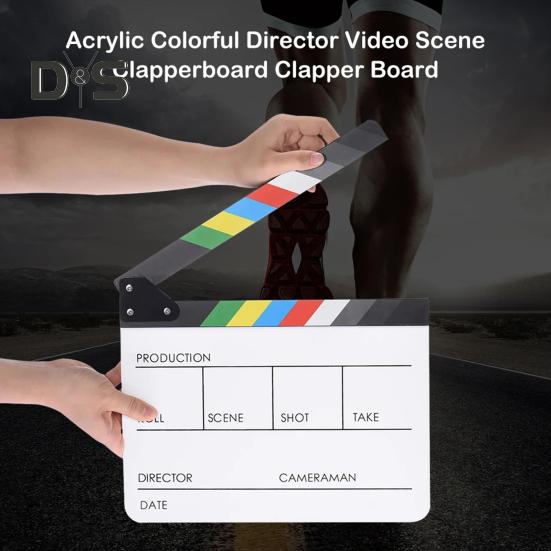 Film Clapper Board Акрил Dry Erase Slate Барвистий Режисер Відео Сцена Clapboard Cut Prop Whiteboard Marker Tool Filming Tool for TV Series Studio Studio різнокольоровий
Film Clapper Board Акрил Dry Erase Slate Барвистий Режисер Відео Сцена Clapboard Cut Prop Whiteboard Marker Tool Filming Tool for TV Series Studio Studio різнокольоровий