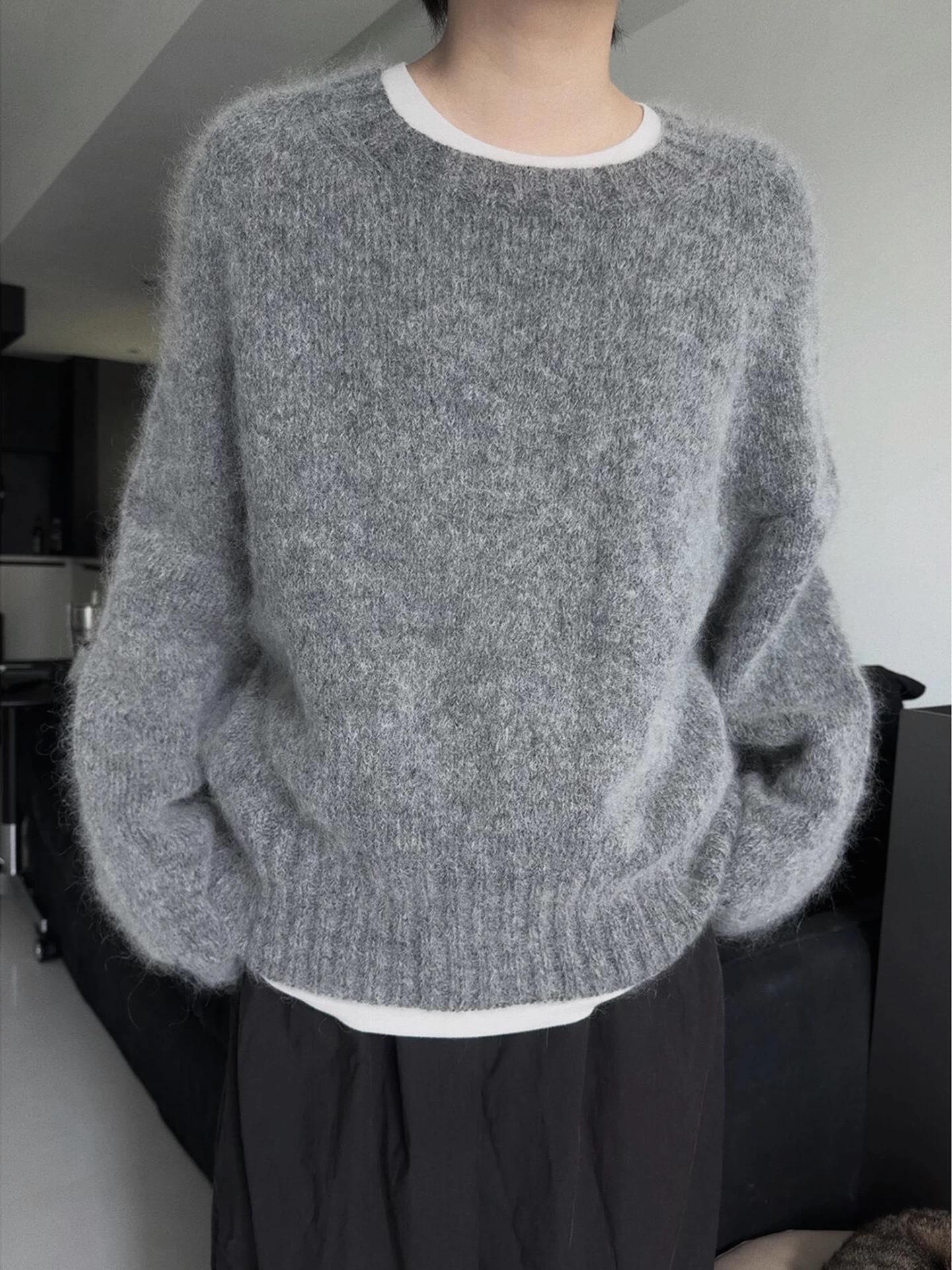 Женский толстый свитер из 100% шерсти свободного кроя в корейском стиле для осени/зимы Small
Женский толстый свитер из 100% шерсти свободного кроя в корейском стиле для осени/зимы Small