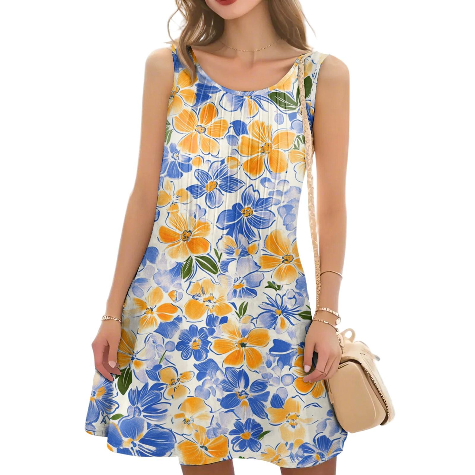 Women s Casual Fashion Floral Print Round Neck Sleeveless Dress M
Women s Casual Fashion Floral Print Round Neck Sleeveless Dress M