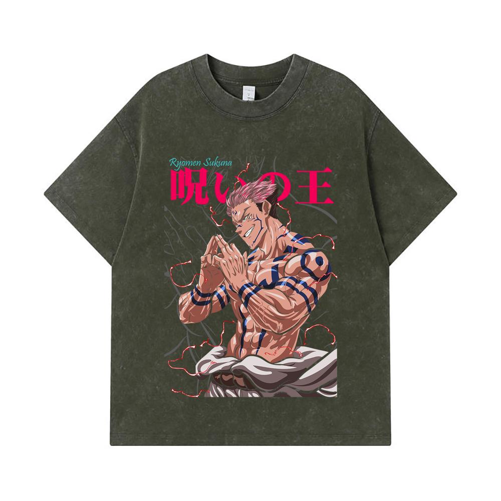 275 GSM Washed T-shirts 100% Cotton Jujutsu Kaisen V46 Sukuna Print Unisex Heavy Cotton T Shirt S армия зеленый
275 GSM Washed T-shirts 100% Cotton Jujutsu Kaisen V46 Sukuna Print Unisex Heavy Cotton T Shirt S армия зеленый
