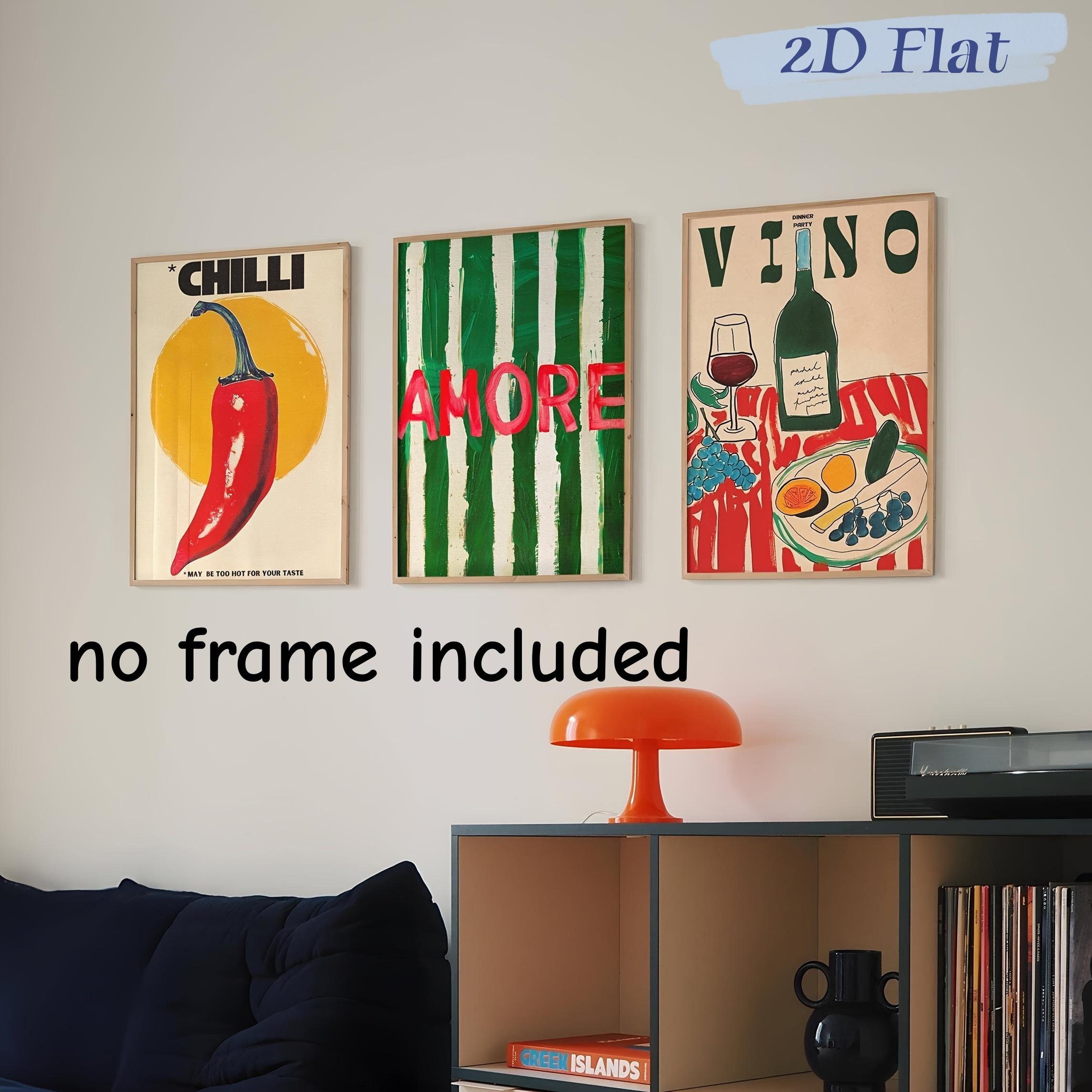 3 pieces of vintage jasmine canvas printed Vino wine glasses and chili dopamine posters for wall decoration, suitable for modern (as the picture,20x30cm-3pcsC)
3 pieces of vintage jasmine canvas printed Vino wine glasses and chili dopamine posters for wall decoration, suitable for modern (as the picture,20x30cm-3pcsC)